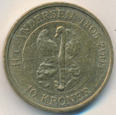 Дания 10 крон 2005 год - Гадкий утёнок