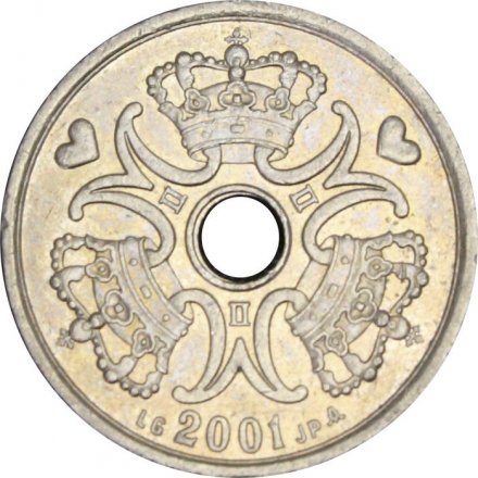 Дания 2 кроны 2001 год