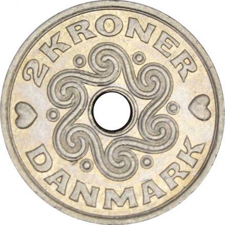 Дания 2 кроны 2001 год