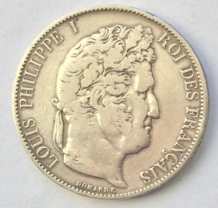 Франция 5 франков 1848 год