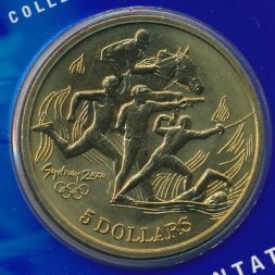 Австралия 5 долларов 2000 год - Олимпийские игры в Сиднее. Современное пятиборье