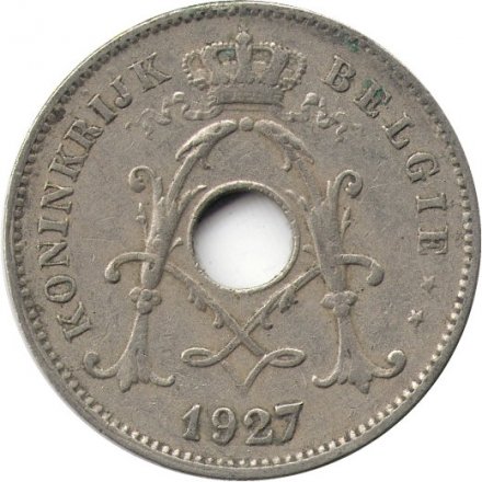 Бельгия 10 сантимов 1927 год - Belgie