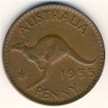 Австралия 1 пенни 1955 год (точка после &quot;PENNY.&quot;)