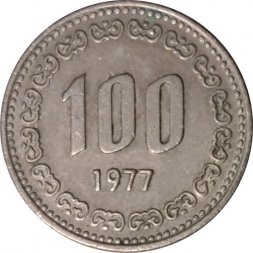 Южная Корея 100 вон 1977 год