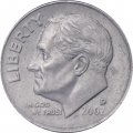США 1 дайм (10 центов) 2002 год - Франклин Рузвельт (D)