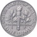 США 1 дайм (10 центов) 2002 год - Франклин Рузвельт (D)