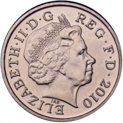Великобритания 5 пенсов 2010 год