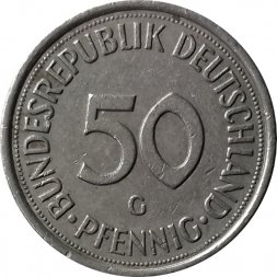 ФРГ 50 пфеннигов 1975 год (G)