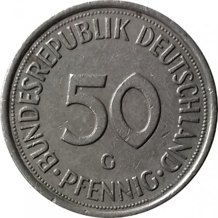 ФРГ 50 пфеннигов 1975 год (G)