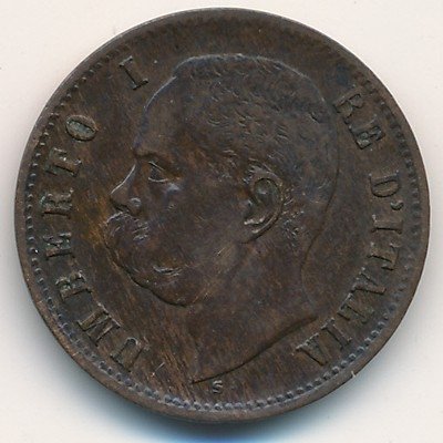 Италия 2 чентезимо 1897 год