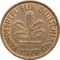 ФРГ 5 пфеннигов 1979 год - F