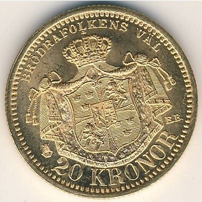 Швеция 20 крон 1899 год