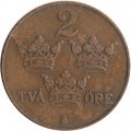 Швеция 2 эре 1920 год - Король Густав V