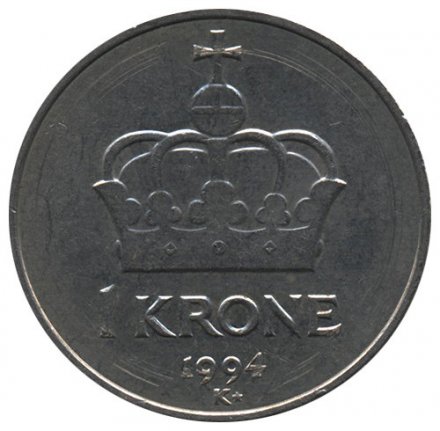 Норвегия 1 крона 1994 год - Харальд V