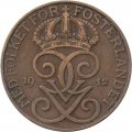 Швеция 5 эре 1912 год