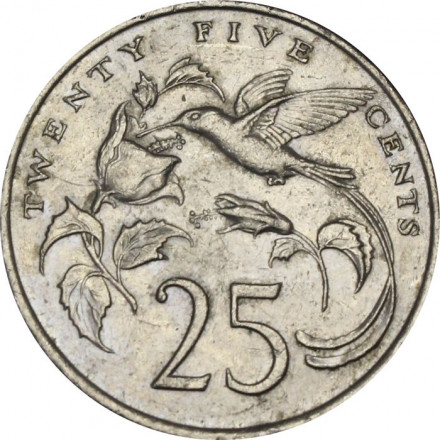 Ямайка 25 центов 1986 год