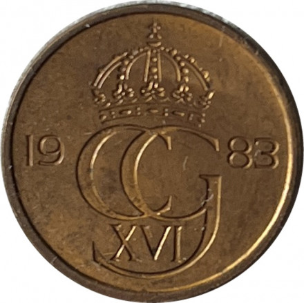 Швеция 5 эре 1983 год - Король Карл XVI Густав