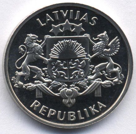 Латвия 2 лата 1993 год - 75 лет независимости (proof)