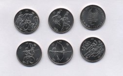 Набор из 5 монет Япония - Олимпийские игры 2020 - 100 йен (3-й выпуск)