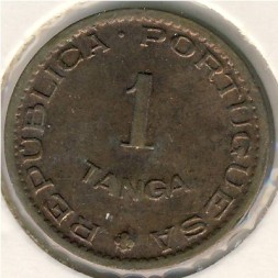 Монета Португальская Индия 1 танга 1952 год