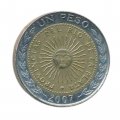 Аргентина 1 песо 2007 год