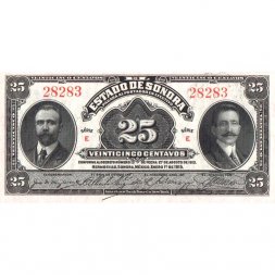 Мексика 25 сентаво 1915 год - UNC
