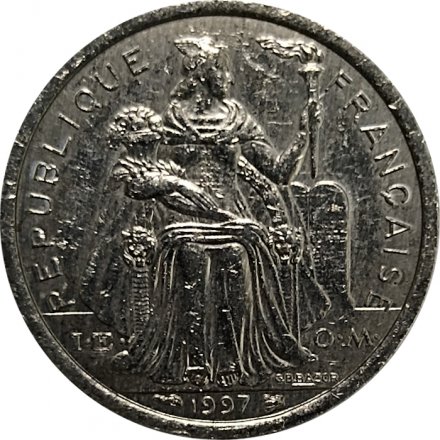 Французская Полинезия 1 франк 1997 год
