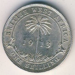 Британская Западная Африка 1 шиллинг 1913 год