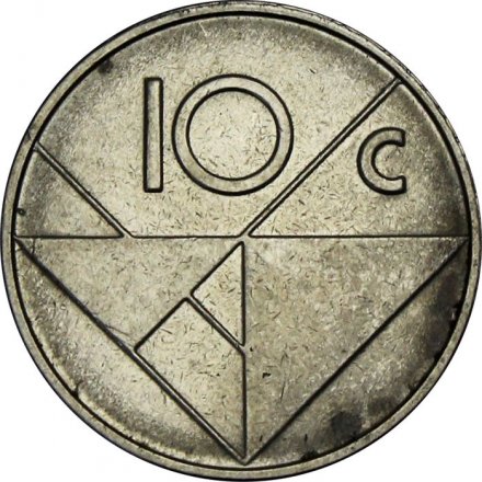 Аруба 10 центов 2007 год - Герб