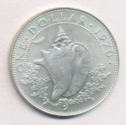 Багамские острова 1 доллар 1970 год
