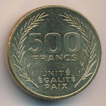 Джибути 500 франков 2010 год