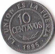 Боливия 10 сентаво 1995 год