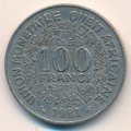 Западная Африка 100 франков 1981 год - Золотая гиря ашанти