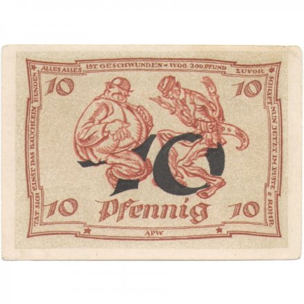 Германия (Нотгельд) 10 пфеннигов 1921 Arnstadt XF