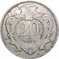 Австрия 20 геллеров 1895 год