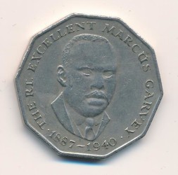 Монета Ямайка 50 центов 1975 год - Маркус Гарви