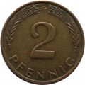 ФРГ 2 пфеннига 1961 год (G)