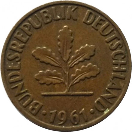 ФРГ 2 пфеннига 1961 год (G)