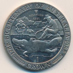 Остров Мэн 1 крона 1988 год