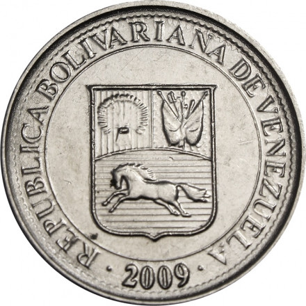 Венесуэла 50 сентимо 2009 год - Герб