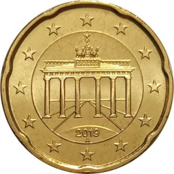 Германия 20 евроцентов 2019 год (A)
