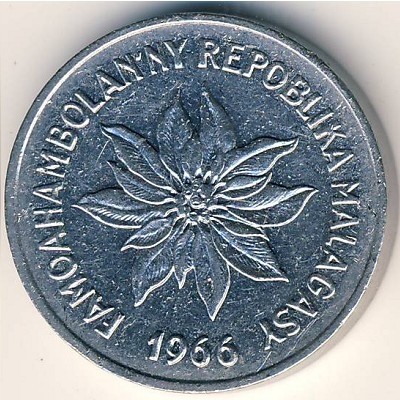 Мадагаскар 5 франков 1966 год