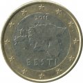 Эстония 1 евро 2011 год - Карта