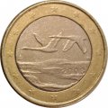 Финляндия 1 евро 2008 год - Летящие лебеди