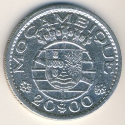 Мозамбик 20 эскудо 1955 год