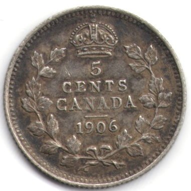 Канада 5 центов 1906 год - Король Эдуард VII