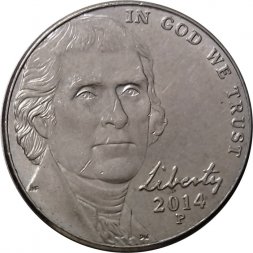США 5 центов 2014 год (P)