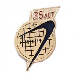 Значок 25 лет Спутник Земли