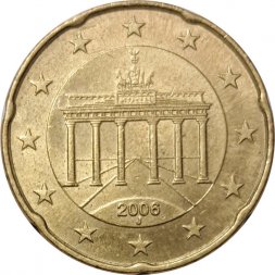 Германия 20 евроцентов 2006 год (J)