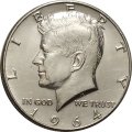 США 1/2 доллара 1964 год (без отметки монетного двора)